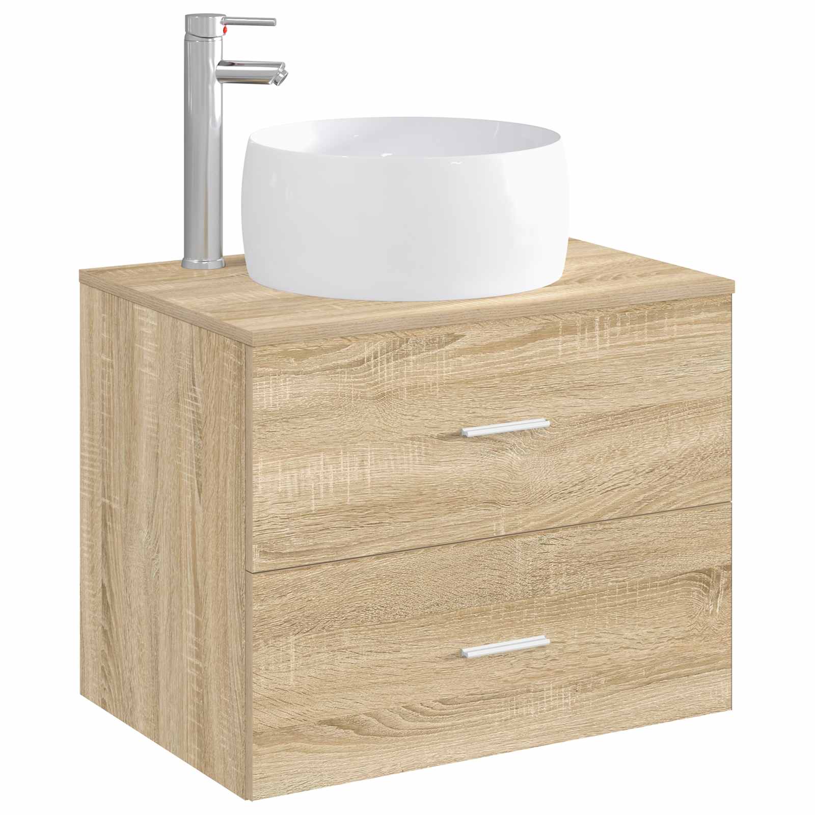 vidaXL Badkamer Waskom Chroom 38,5 x 38,5 x 16 cm Metaal