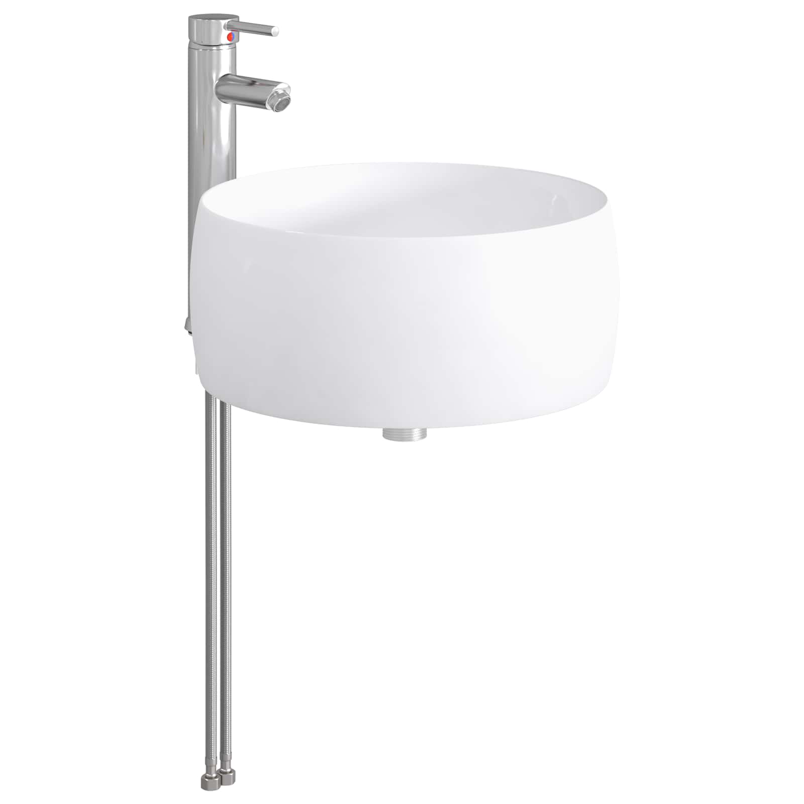 vidaXL Badkamer Waskom Chroom 38,5 x 38,5 x 16 cm Metaal