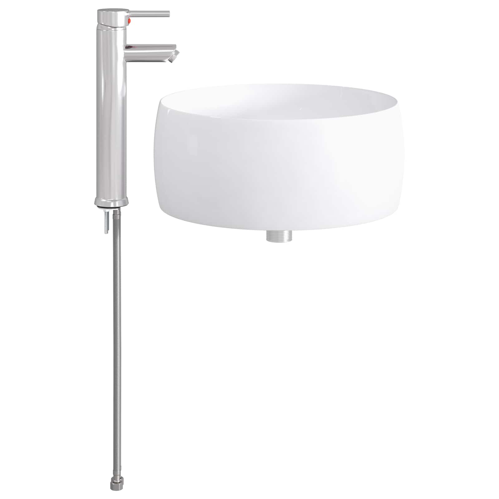 vidaXL Badkamer Waskom Chroom 38,5 x 38,5 x 16 cm Metaal