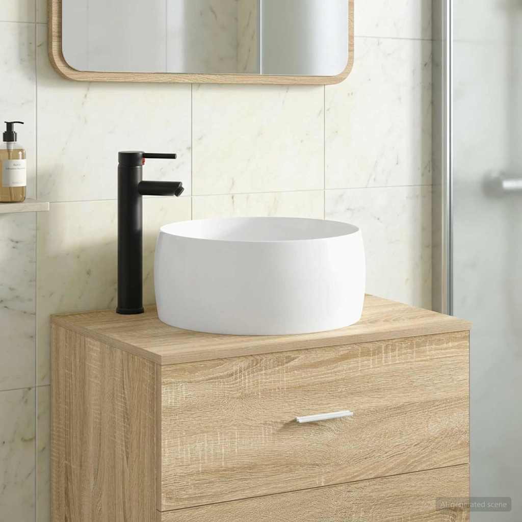 vidaXL Badkamer Waskom Chroom 38,5 x 38,5 x 16 cm Metaal