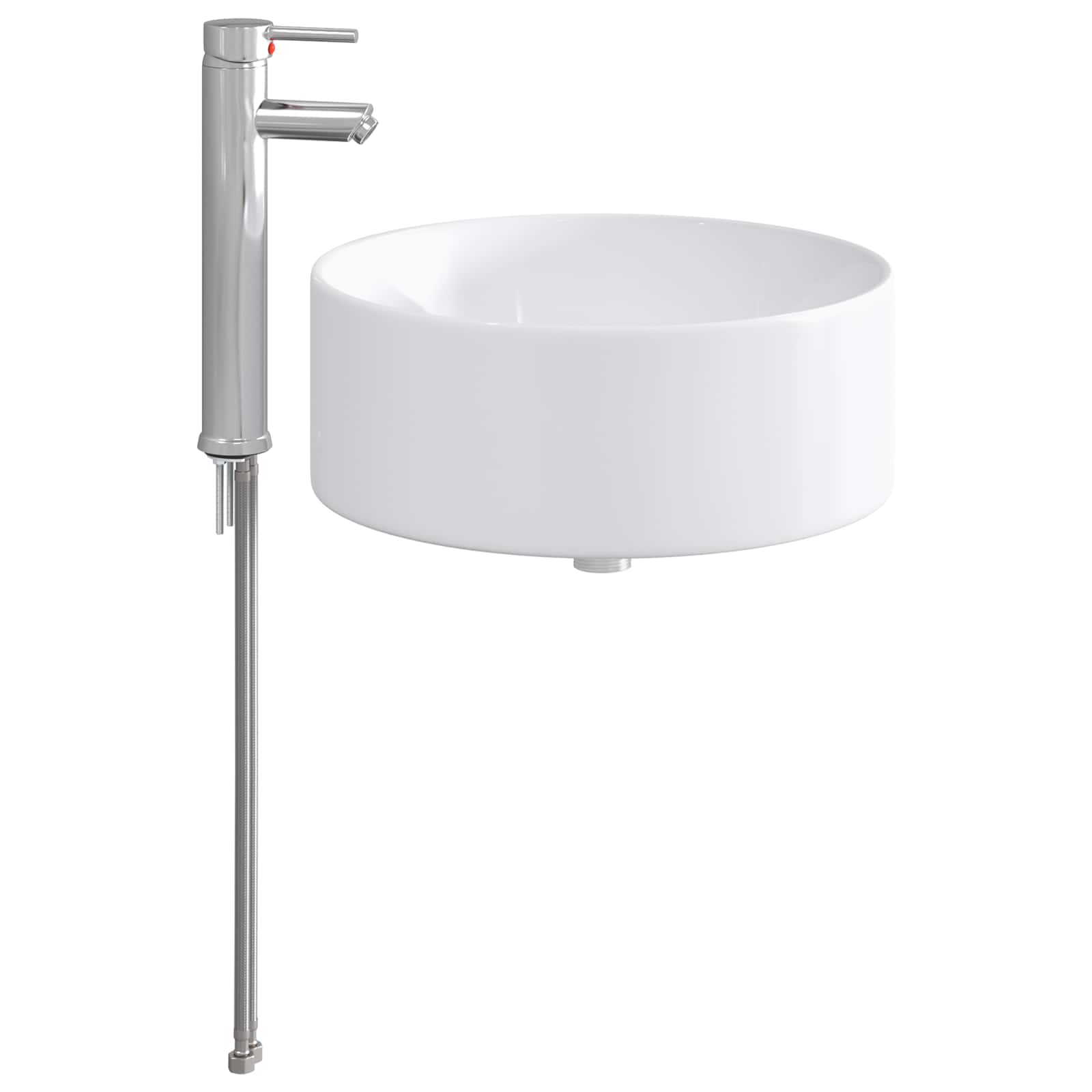 vidaXL Badkamer Waskom Chroom 40,5 x 40,5 x 15,5 cm Metaal