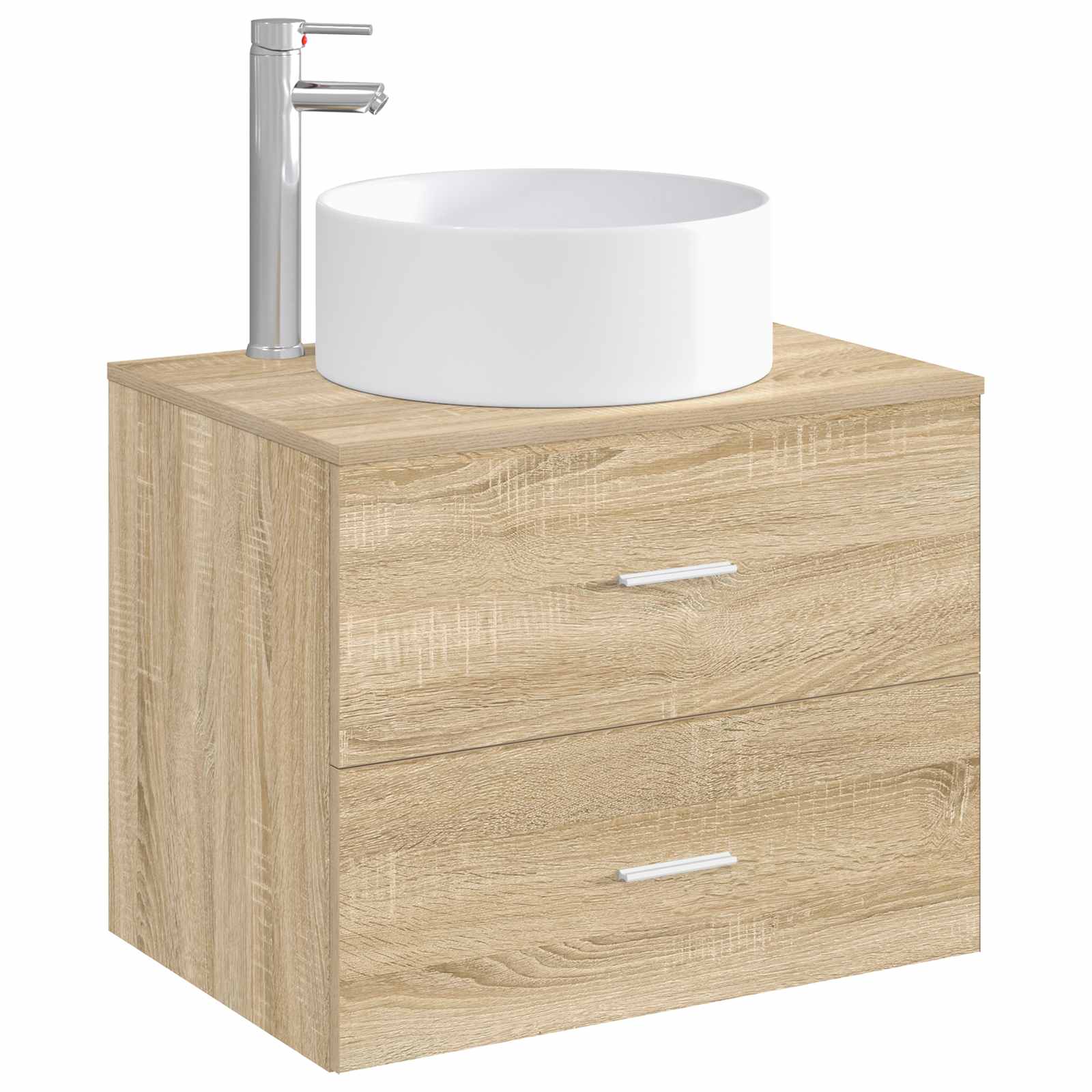 vidaXL Badkamer Waskom Chroom 40,5 x 40,5 x 15,5 cm Metaal