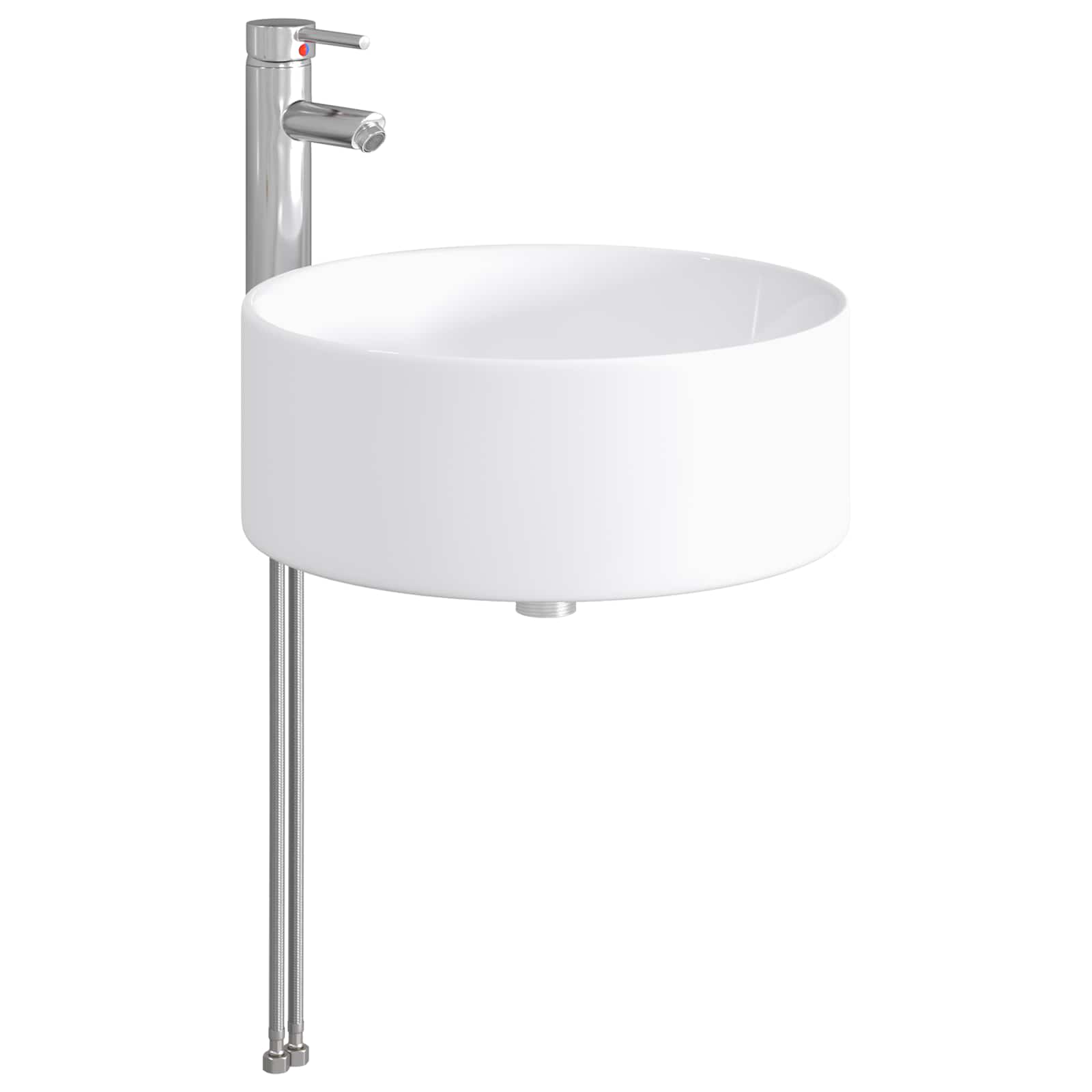 vidaXL Badkamer Waskom Chroom 40,5 x 40,5 x 15,5 cm Metaal