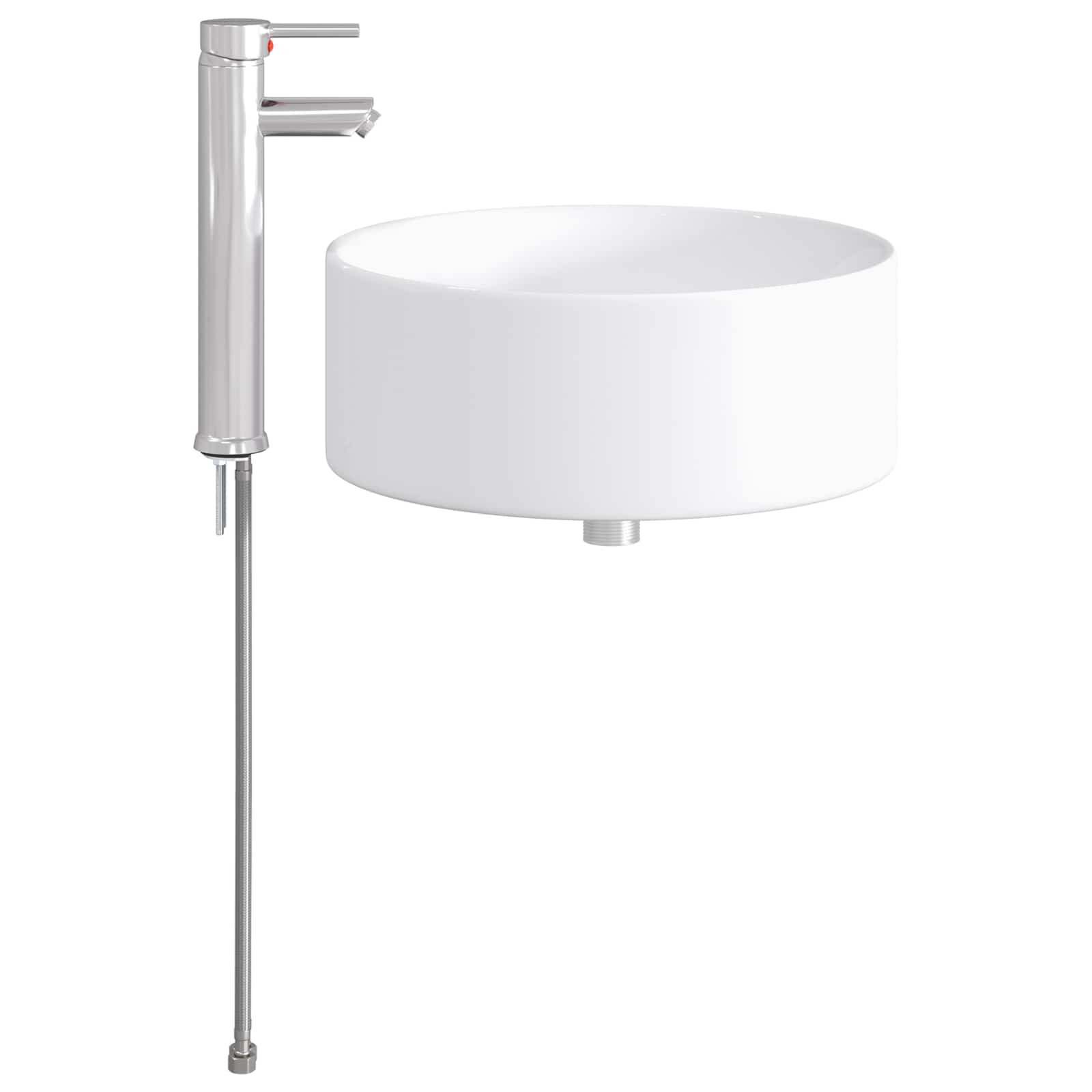 vidaXL Badkamer Waskom Chroom 40,5 x 40,5 x 15,5 cm Metaal