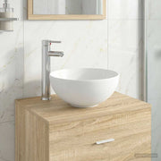 vidaXL Badkamer Waskom Chroom 32 x 32 x 13 cm Metaal