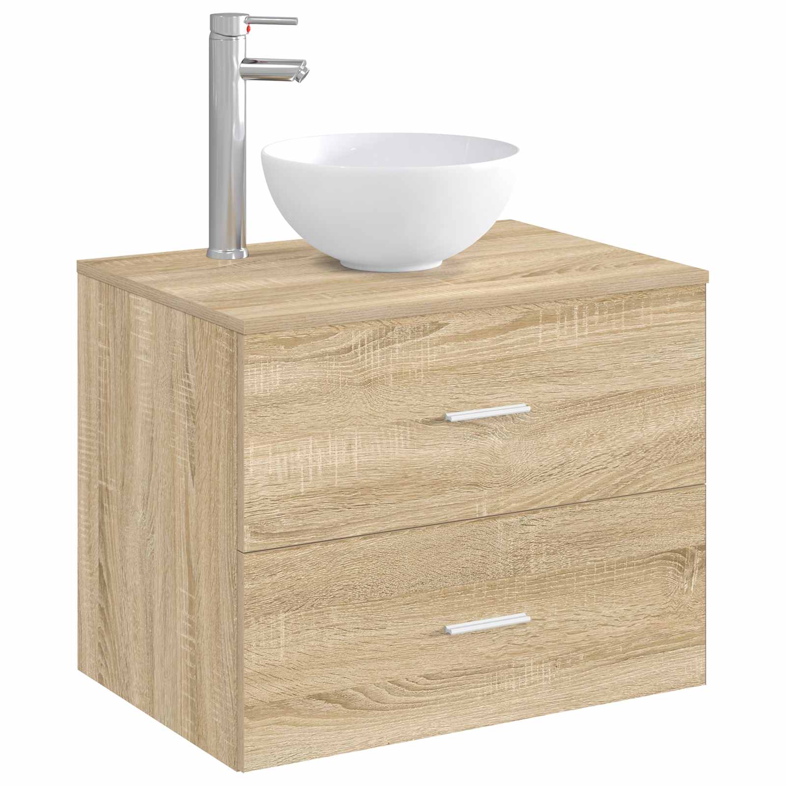 vidaXL Badkamer Waskom Chroom 32 x 32 x 13 cm Metaal
