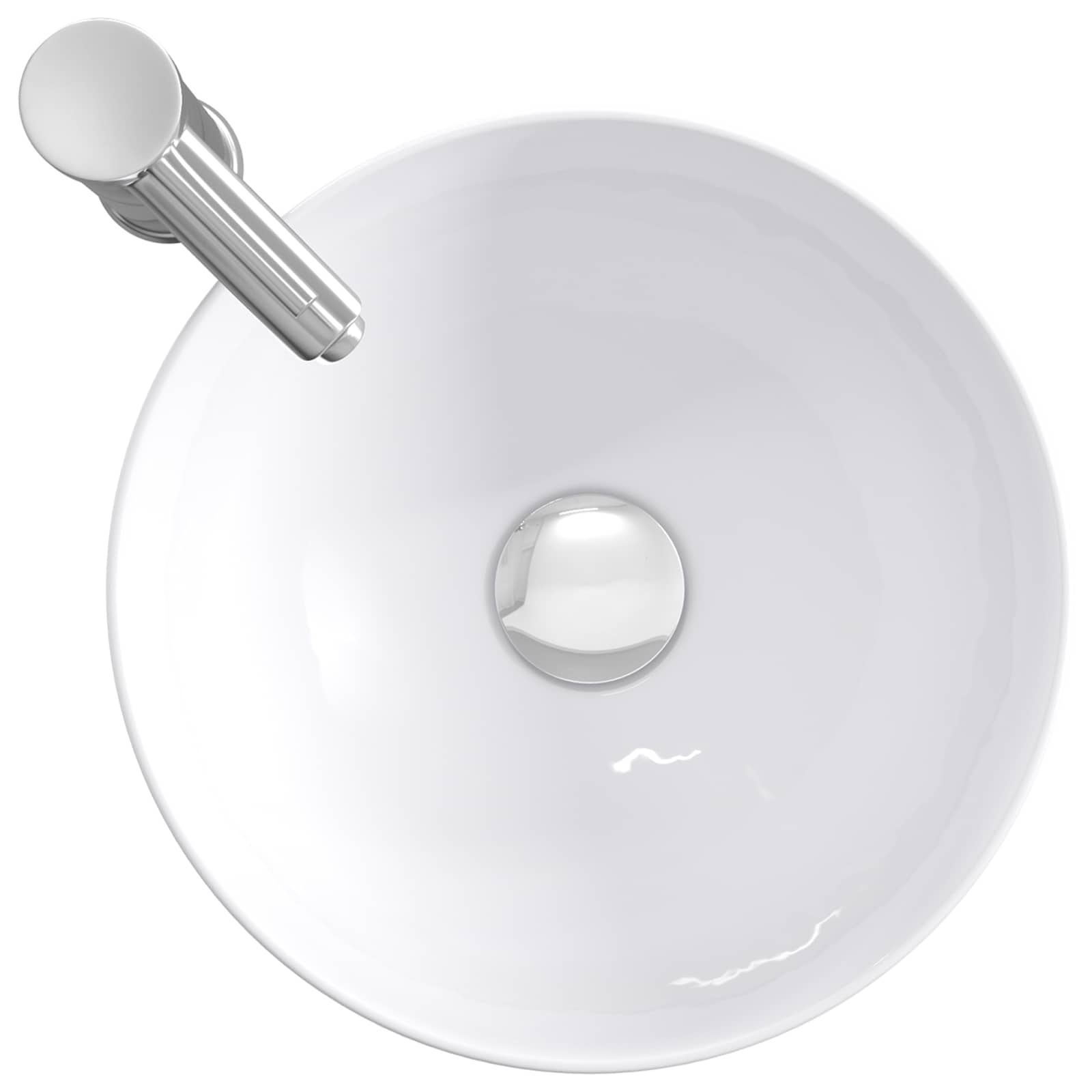 vidaXL Badkamer Waskom Chroom 32 x 32 x 13 cm Metaal