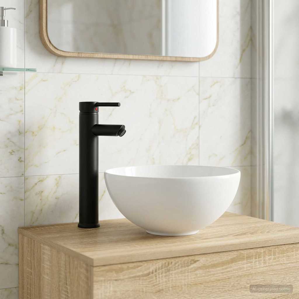 vidaXL Badkamer Waskom Chroom 32 x 32 x 13 cm Metaal