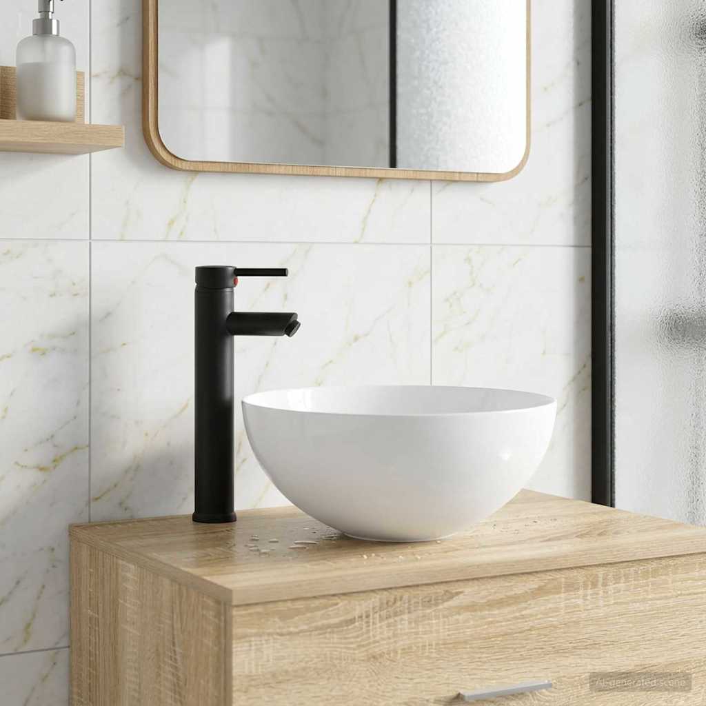 vidaXL Badkamer Waskom Chroom 32 x 32 x 13 cm Metaal