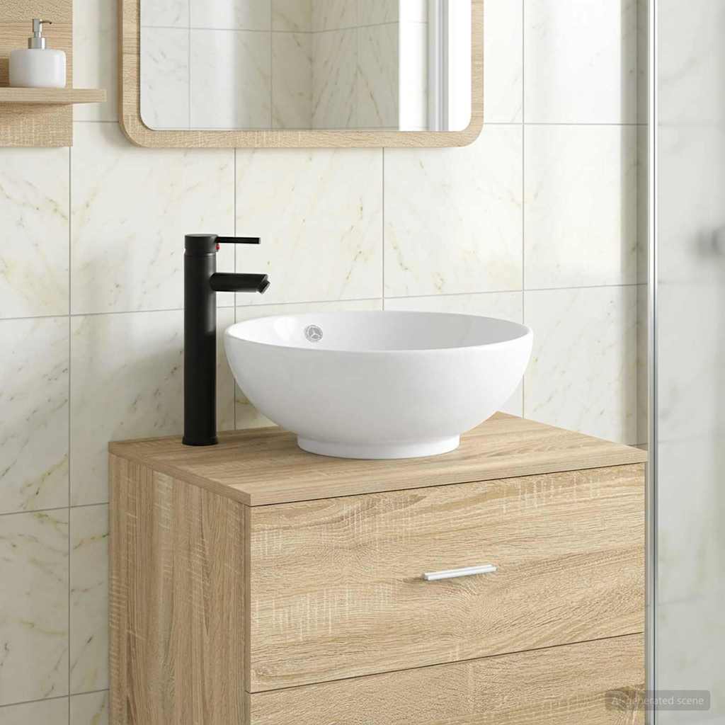 vidaXL Badkamer Waskom Chroom 32 x 32 x 13 cm Metaal