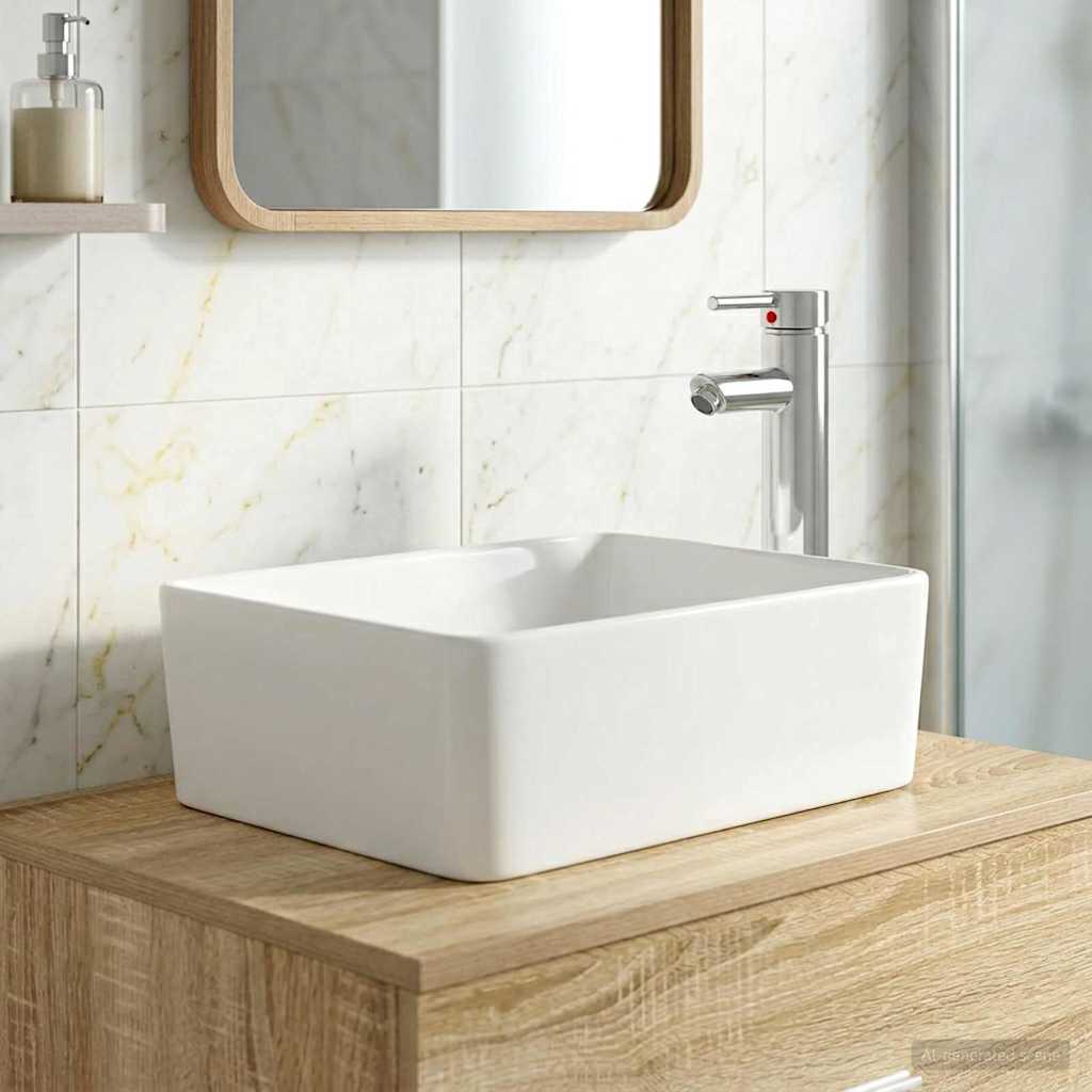 vidaXL Badkamer Waskom Chroom 40,5 x 30,5 x 13 cm Metaal