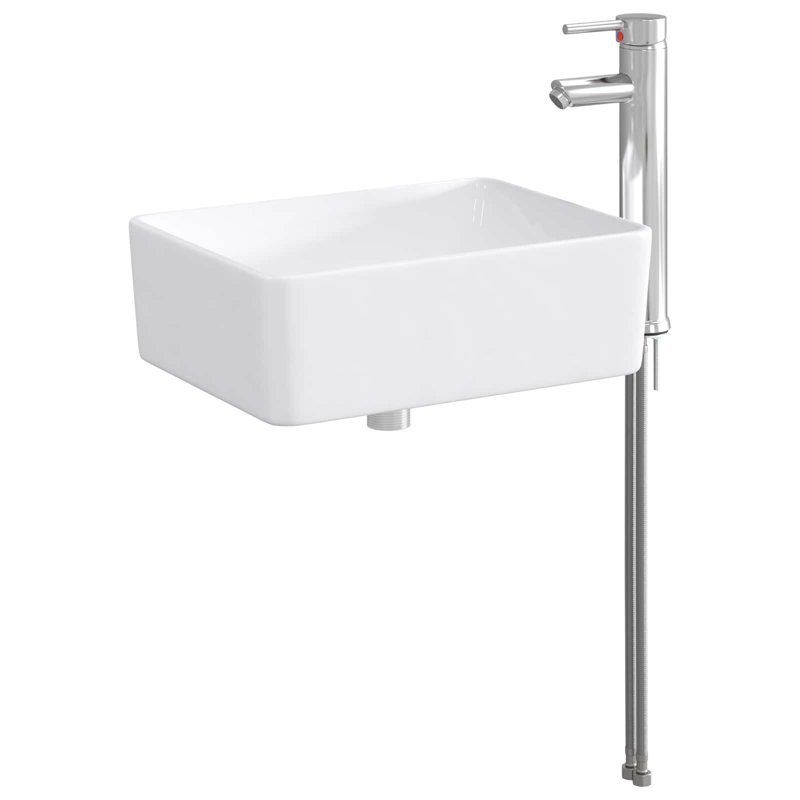 vidaXL Badkamer Waskom Chroom 40,5 x 30,5 x 13 cm Metaal