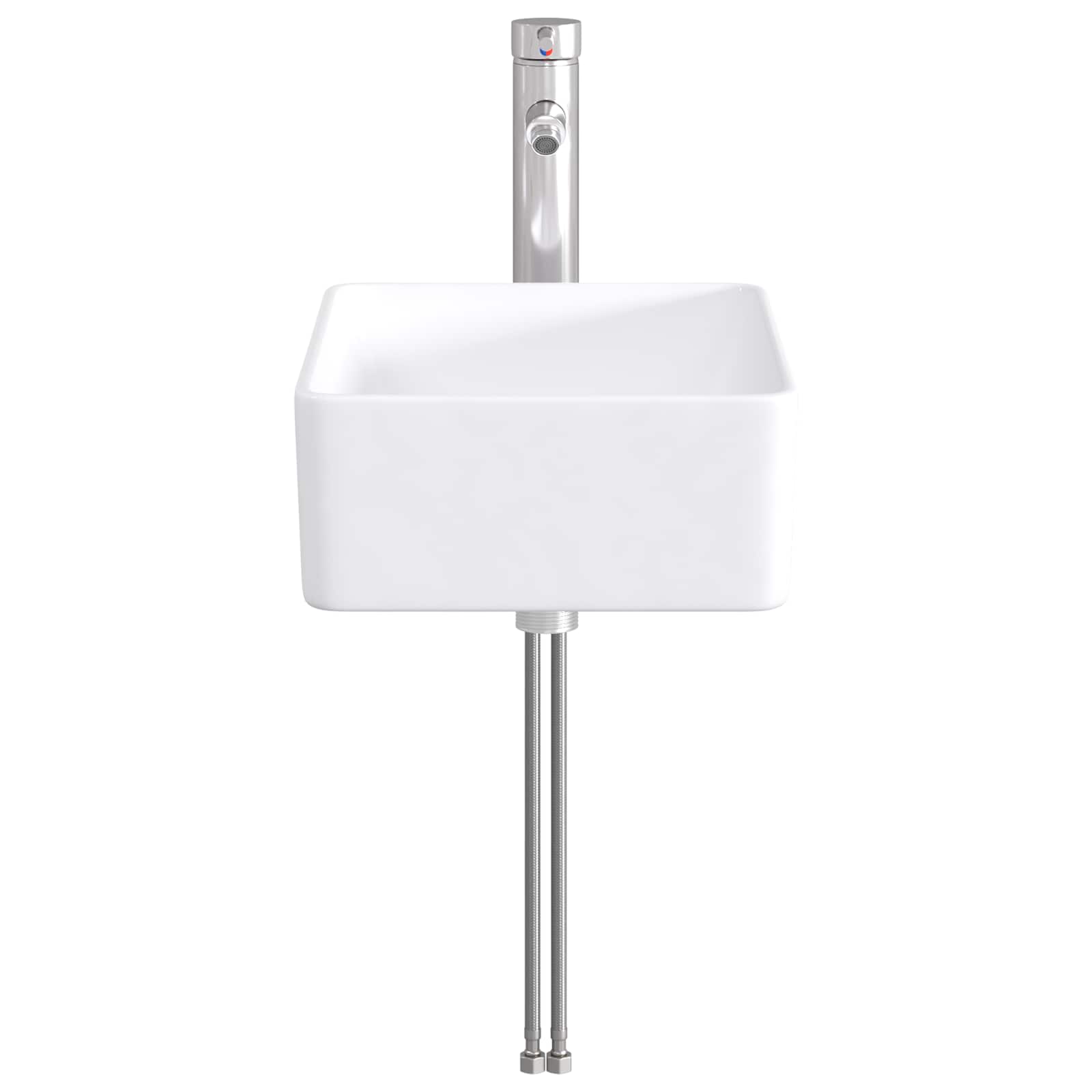 vidaXL Badkamer Waskom Chroom 40,5 x 30,5 x 13 cm Metaal