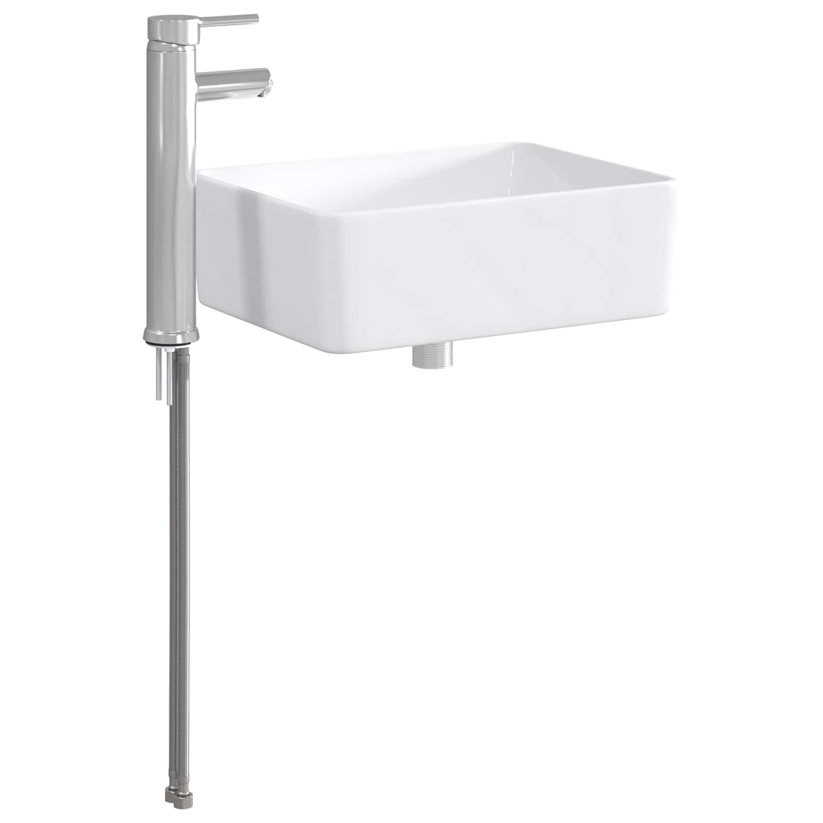 vidaXL Badkamer Waskom Chroom 40,5 x 30,5 x 13 cm Metaal