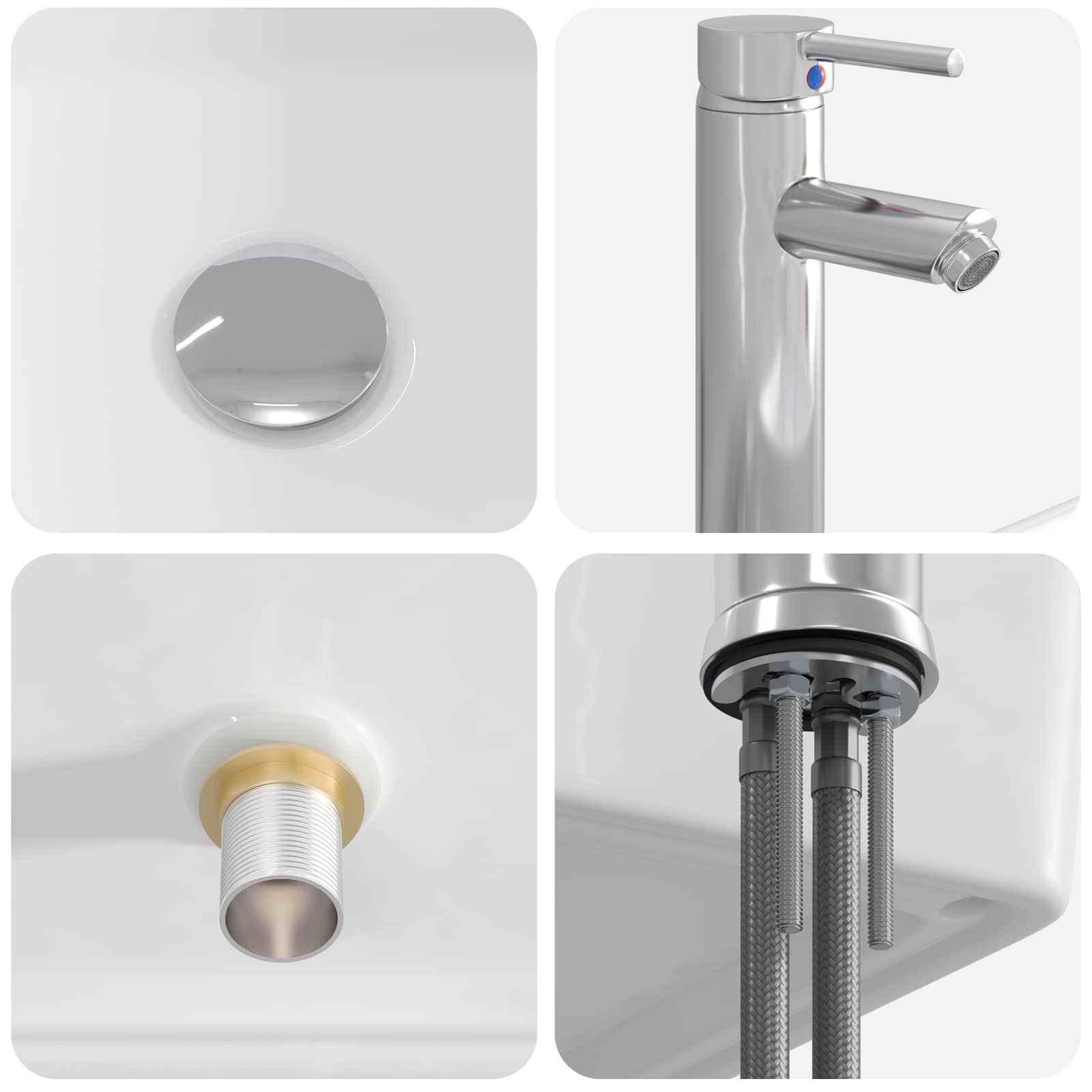 vidaXL Badkamer Waskom Chroom 40,5 x 30,5 x 13 cm Metaal