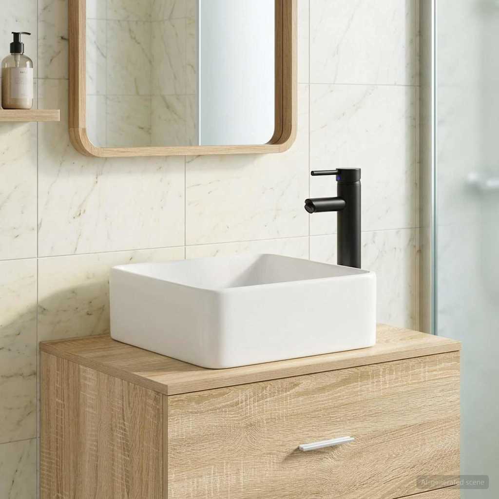 vidaXL Badkamer Waskom Chroom 40,5 x 30,5 x 13 cm Metaal