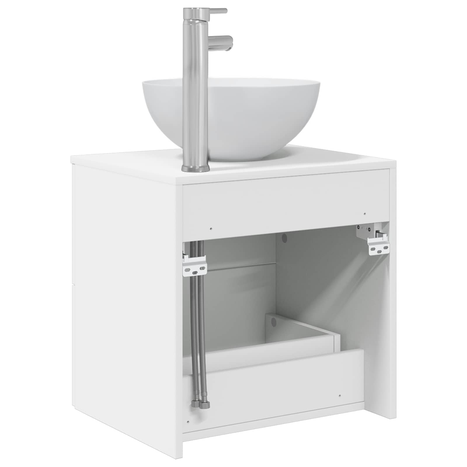 vidaXL Wandgemonteerde Wastafel Vanity Wit 49,5 x 35 x 63 cm