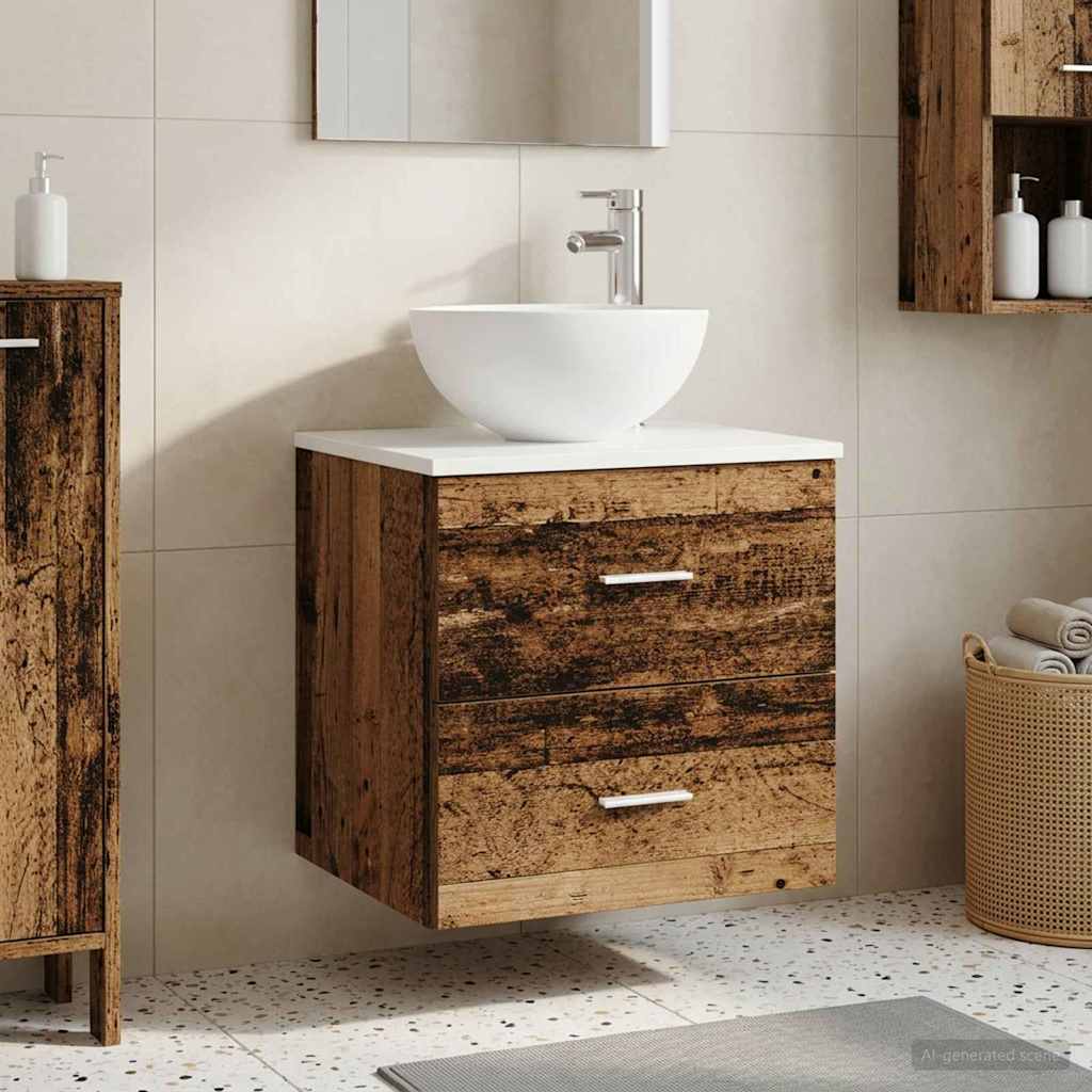 vidaXL Wandgemonteerde Wastafel Vanity Wit 49,5 x 35 x 63 cm