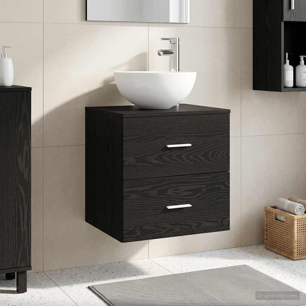 vidaXL Wandgemonteerde wastafelmeubel Wit 49,5 x 41 x 64,5 cm