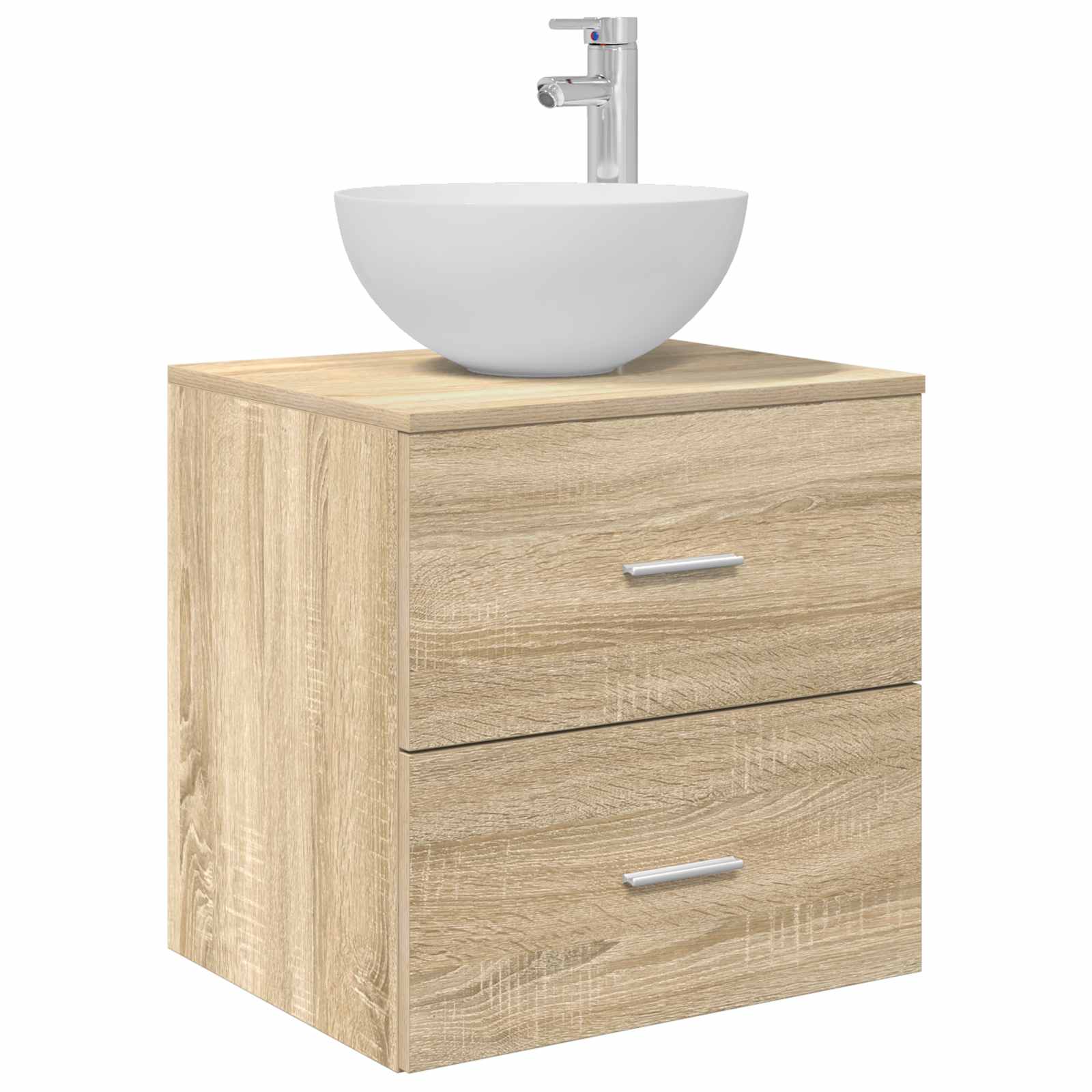 vidaXL Wandgemonteerde wastafelmeubel Wit 49,5 x 41 x 64,5 cm