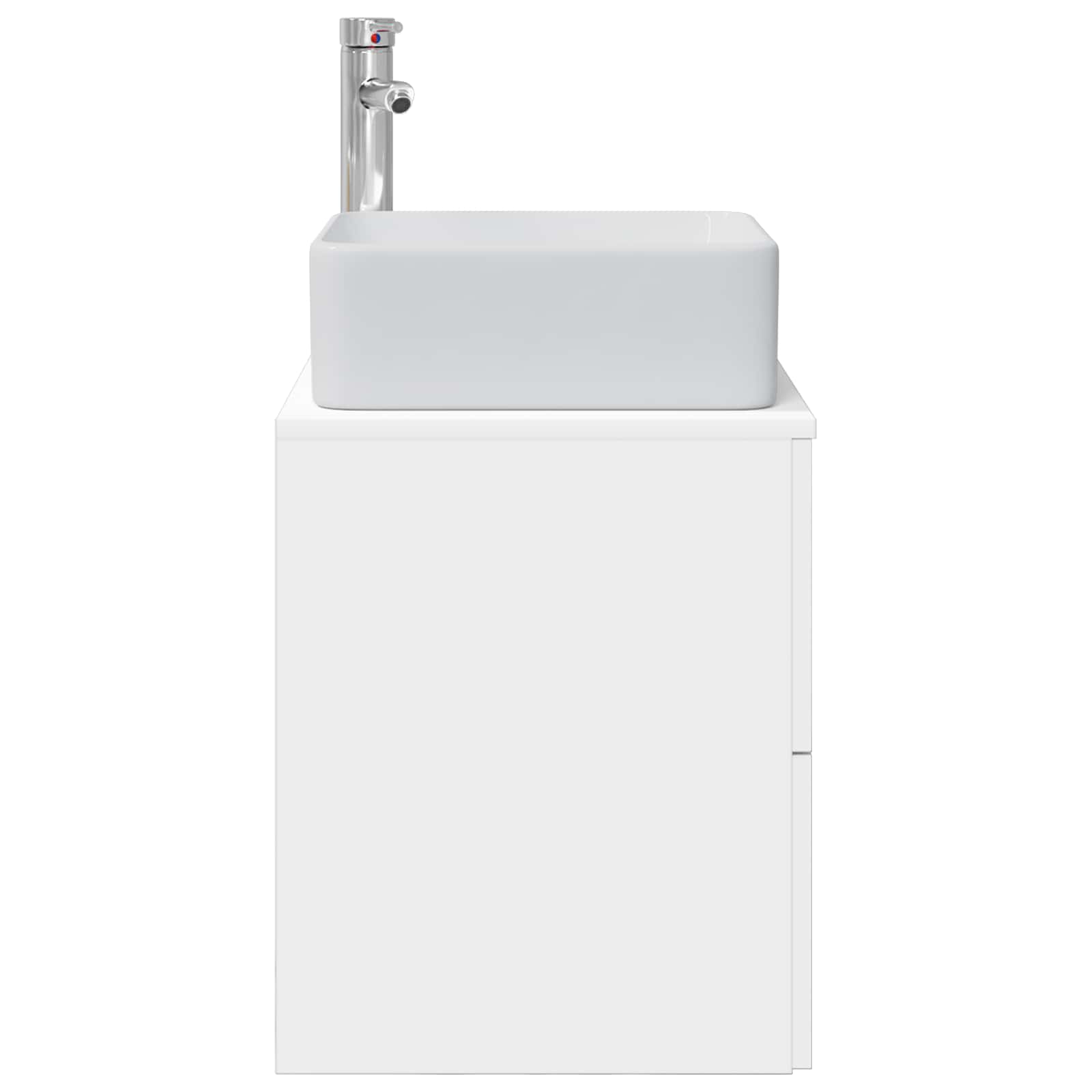 vidaXL Wandgemonteerde wastafelmeubel Wit 49,5 x 41 x 63 cm