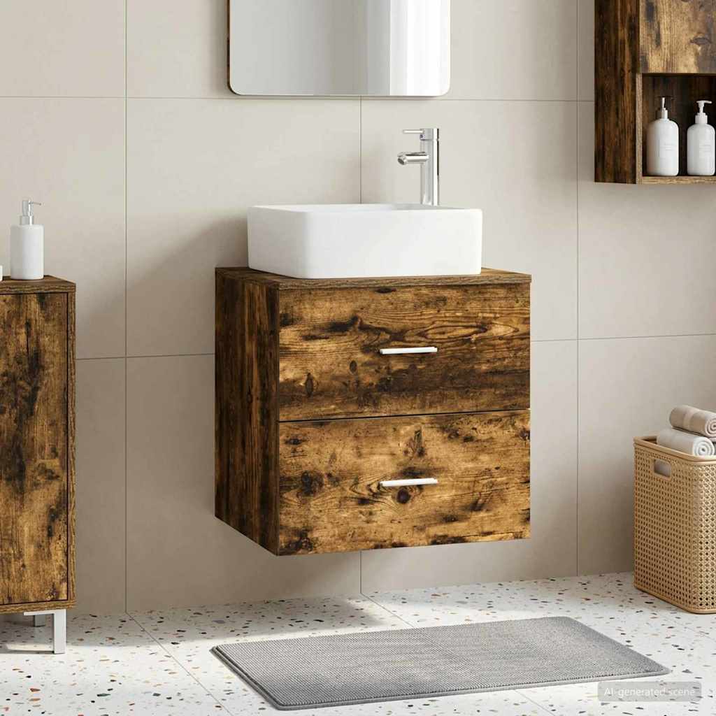 vidaXL Wandgemonteerde wastafelmeubel Wit 49,5 x 41 x 63 cm
