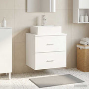vidaXL Wandgemonteerde wastafelmeubel Wit 49,5 x 41 x 62,5 cm