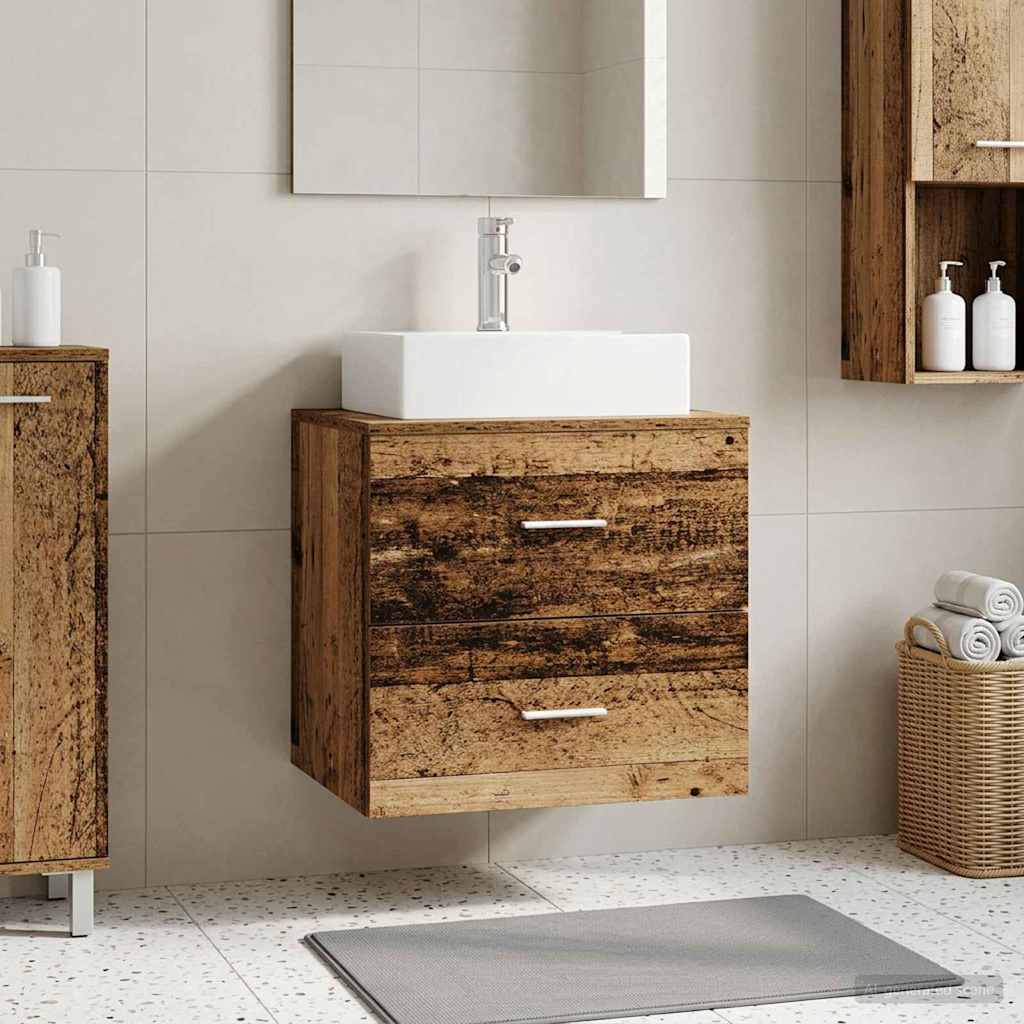 vidaXL Wandgemonteerde wastafelmeubel Wit 49,5 x 41 x 62,5 cm