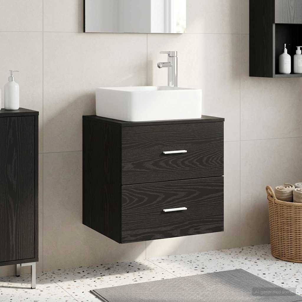 vidaXL Wandgemonteerde wastafelmeubel Wit 53 x 34,5 x 63 cm