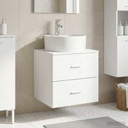 vidaXL Wandgemonteerde wastafelmeubel Wit 49,5 x 44,5 x 65 cm