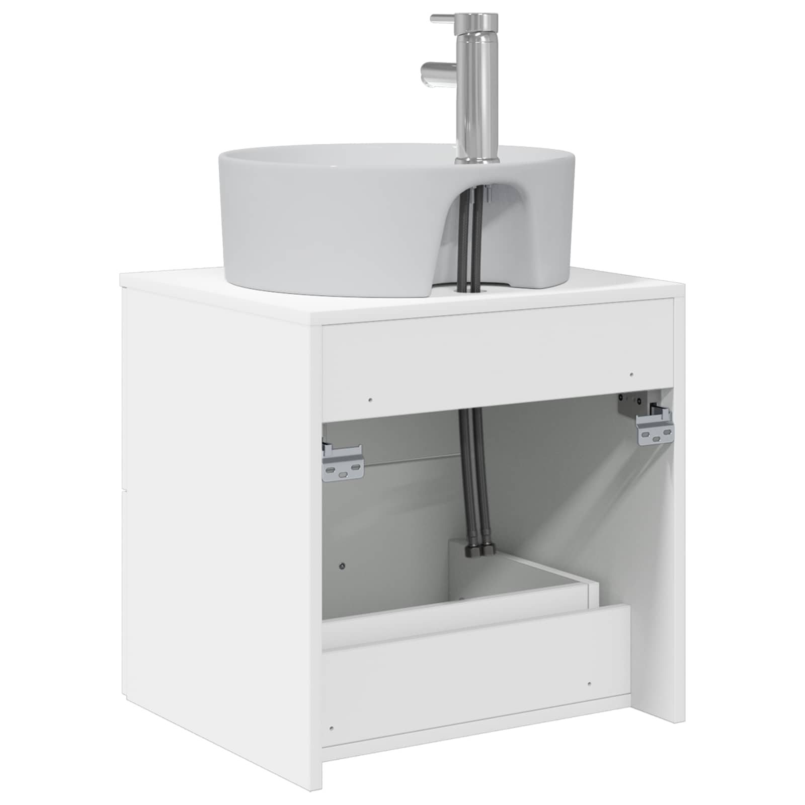vidaXL Wandgemonteerde wastafelmeubel Wit 49,5 x 44,5 x 65 cm