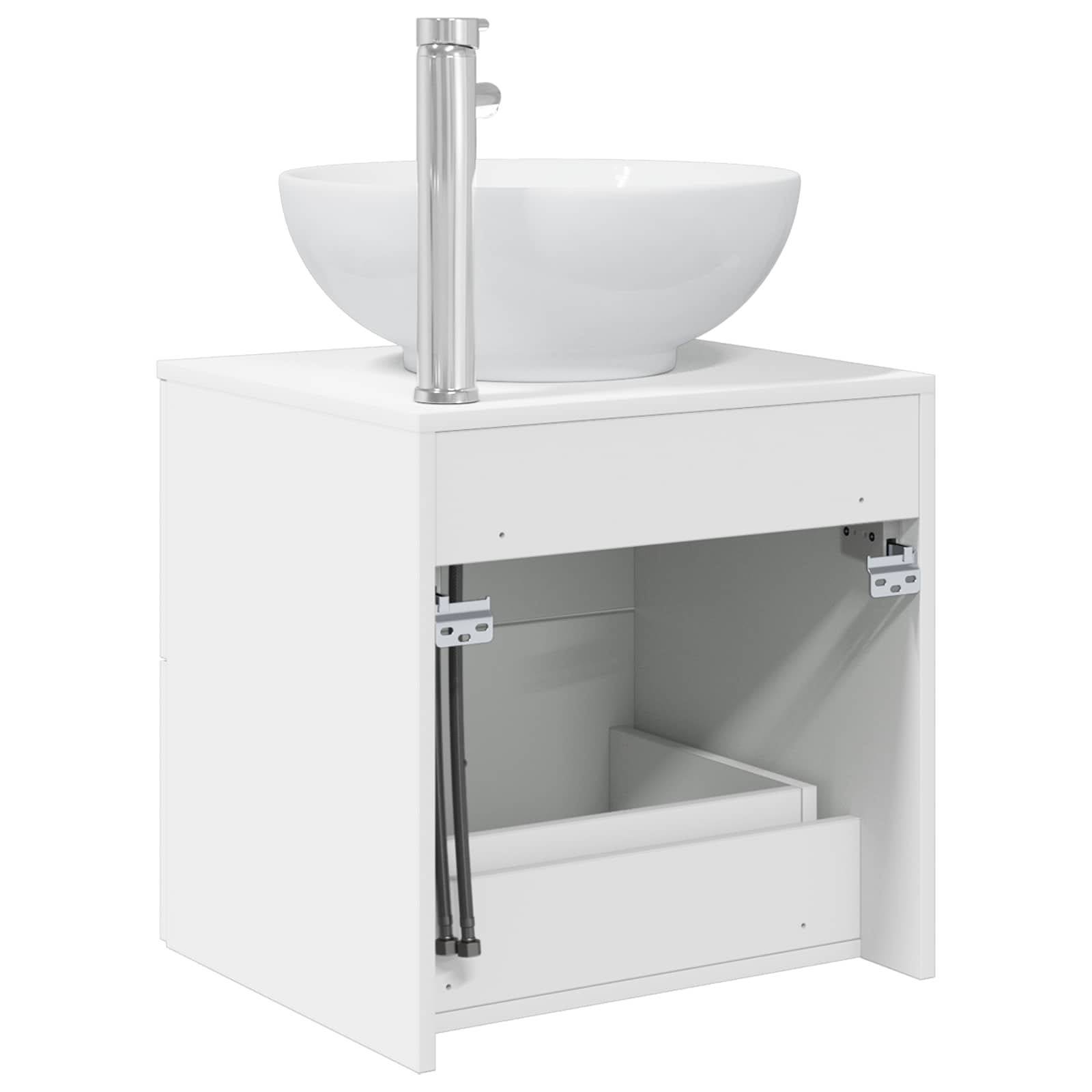 vidaXL Wandgemonteerde wastafelmeubel Wit 49,5 x 44,5 x 66,5 cm
