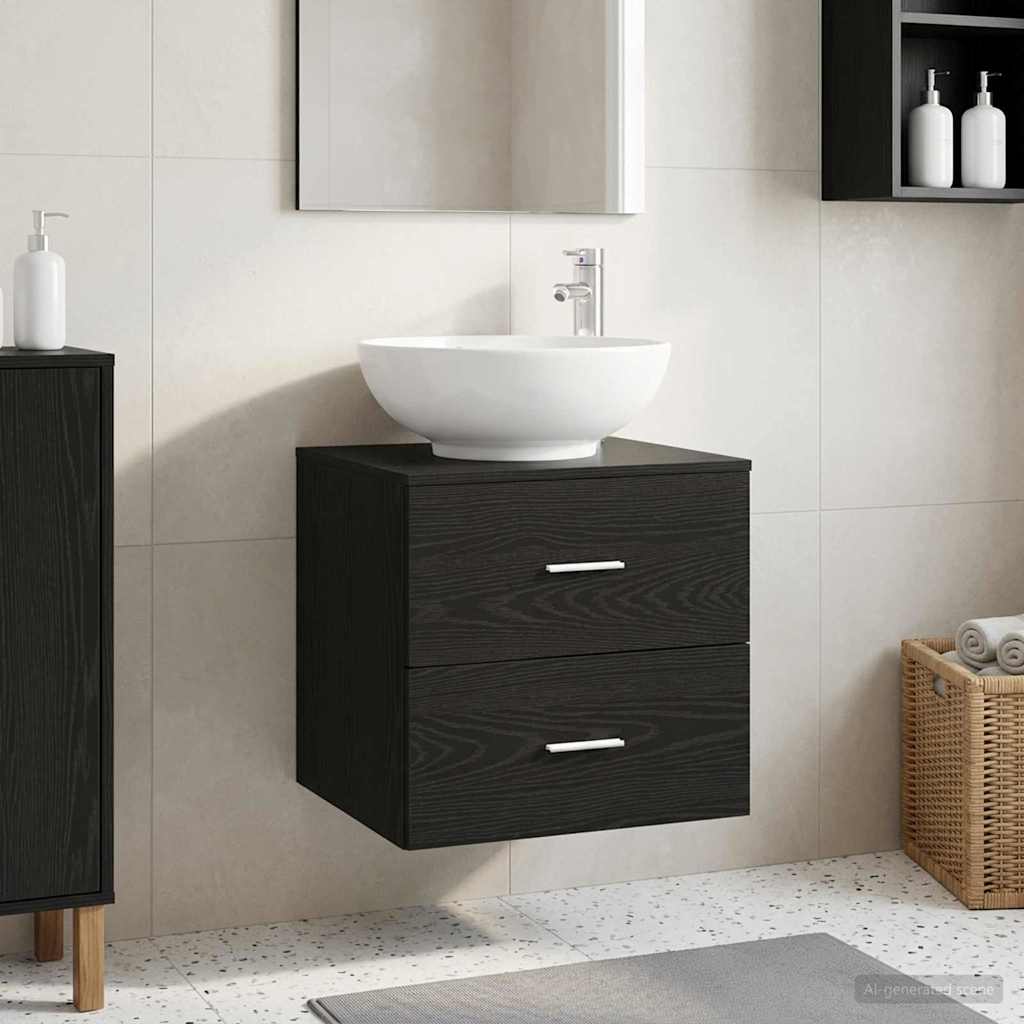 vidaXL Wandgemonteerde wastafelmeubel Wit 49,5 x 44,5 x 66,5 cm