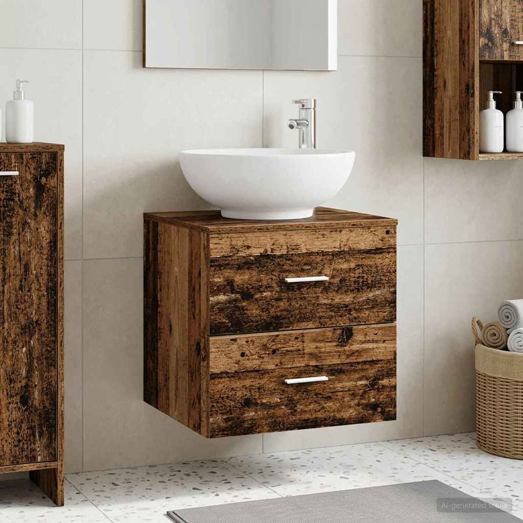 vidaXL Wandgemonteerde wastafelmeubel Wit 49,5 x 44,5 x 66,5 cm
