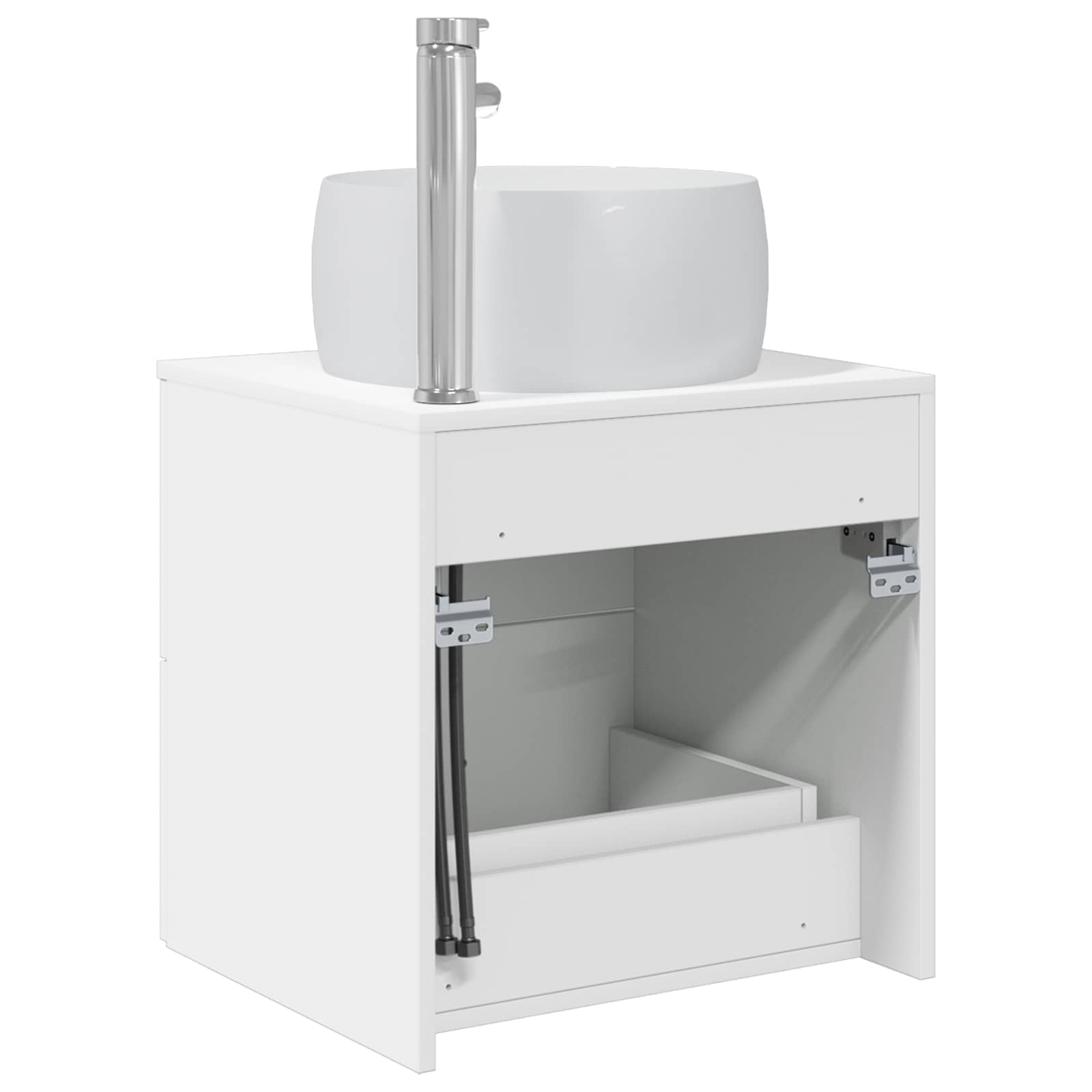 vidaXL Wandgemonteerde wastafelmeubel Wit 49,5 x 44,5 x 66 cm