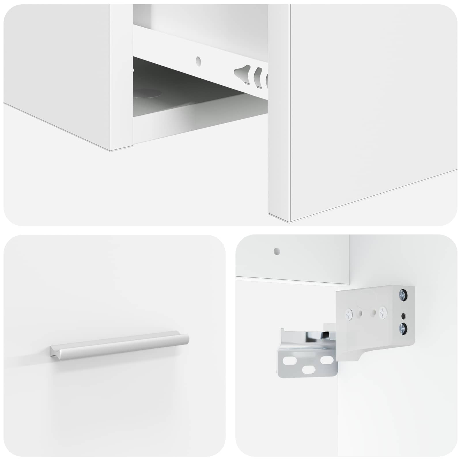 vidaXL Wandgemonteerde wastafelmeubel Wit 49,5 x 44,5 x 66 cm