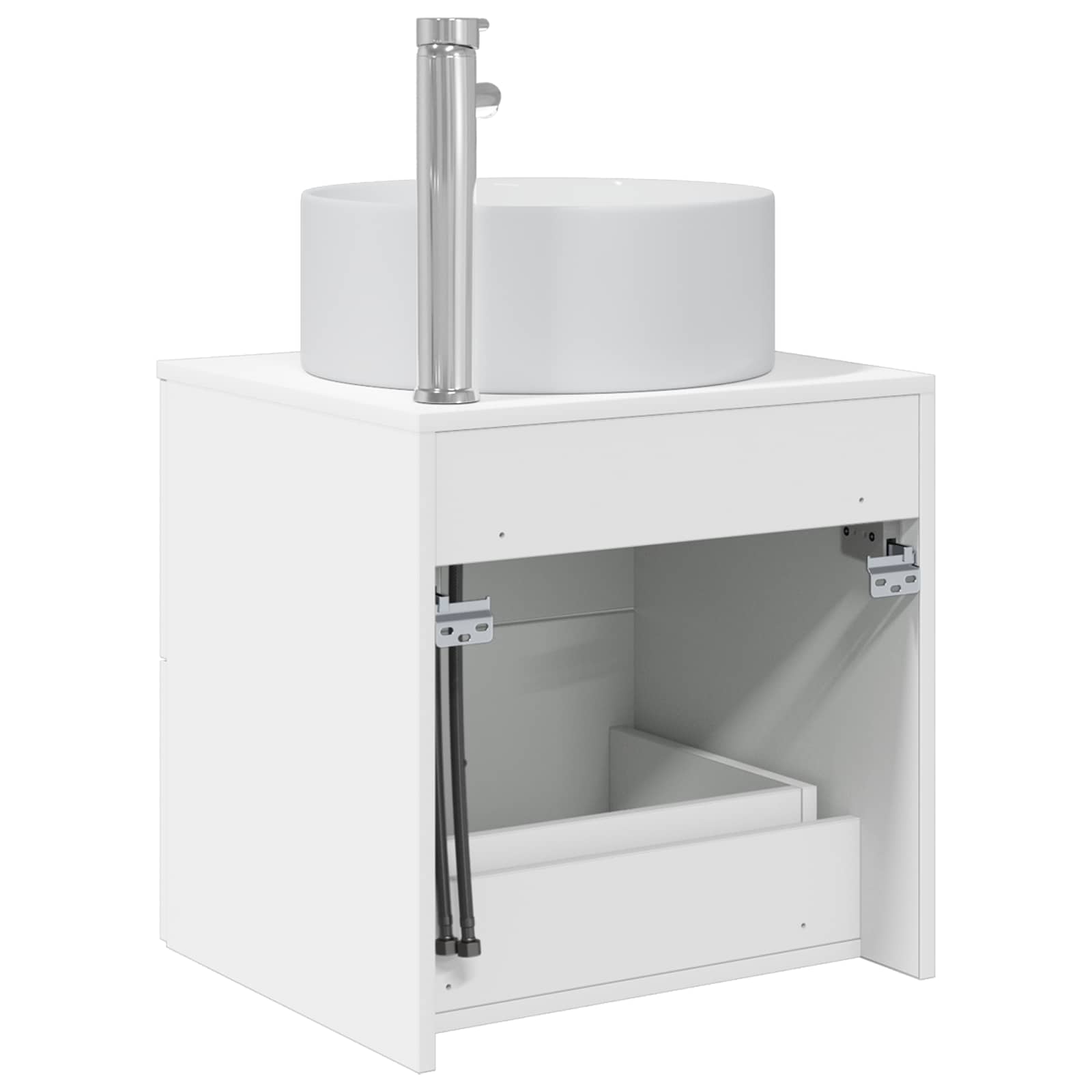 vidaXL Wandgemonteerde wastafelmeubel Wit 49,5 x 44,5 x 65,5 cm