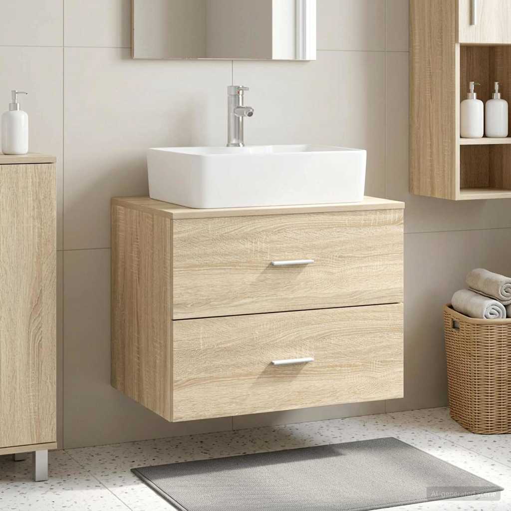 vidaXL Wandgemonteerde Badkamerkast Wit 62,5 x 44,5 x 50 cm
