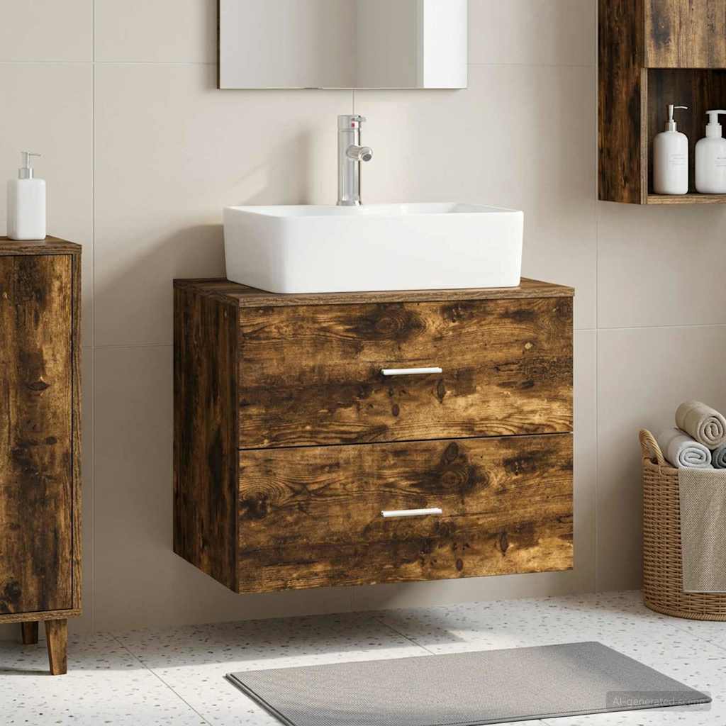 vidaXL Wandgemonteerde Badkamerkast Wit 62,5 x 44,5 x 50 cm