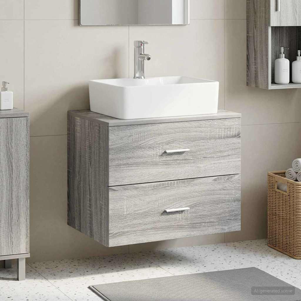 vidaXL Wandgemonteerde Badkamerkast Wit 62,5 x 44,5 x 50 cm