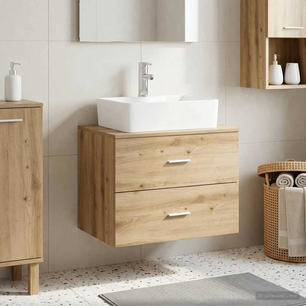 vidaXL Wandgemonteerde Badkamerkast Wit 62,5 x 44,5 x 50 cm
