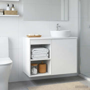 vidaXL Badkamerkast Tussenin Wit 30 x 35 x 50 cm Bewerkt hout