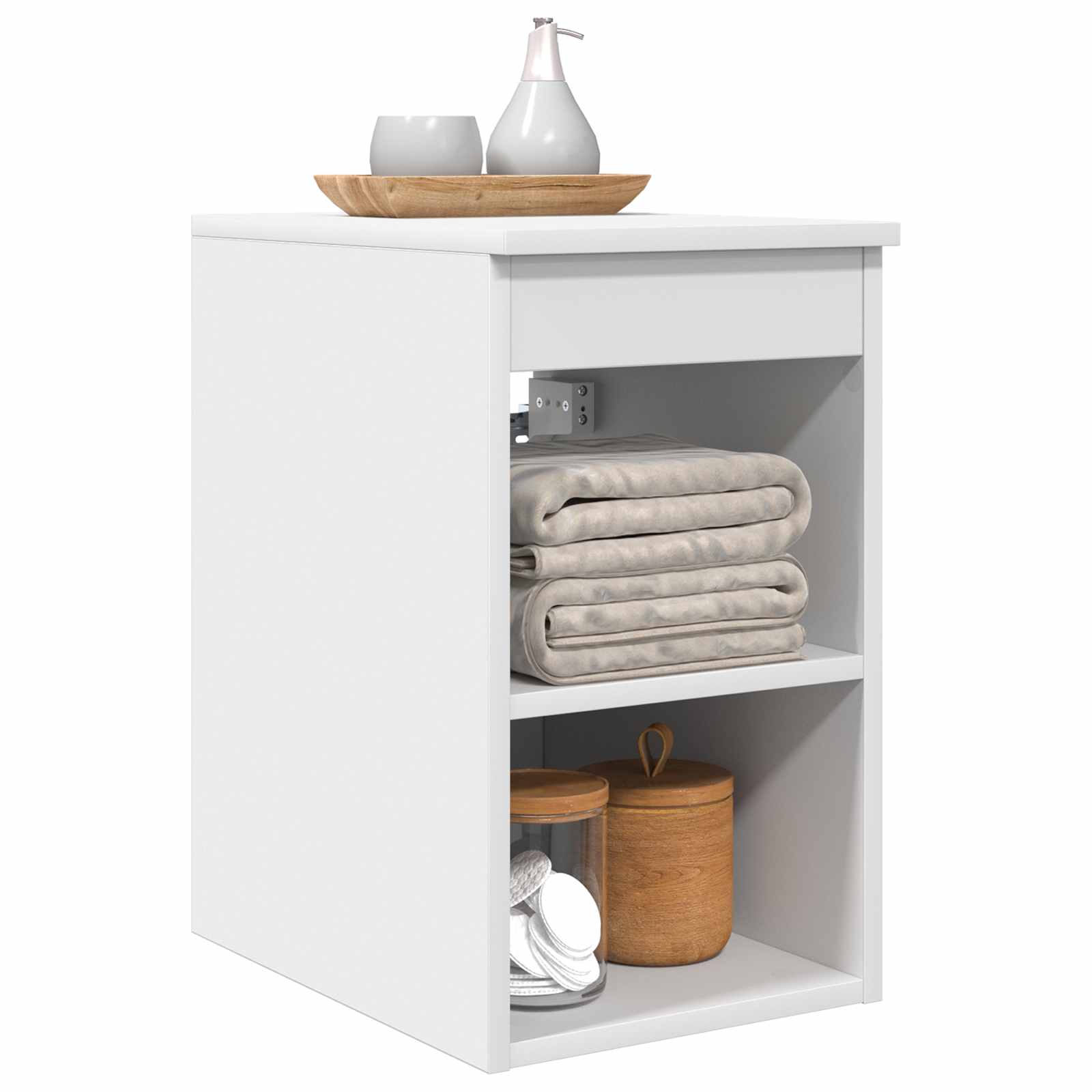 vidaXL Badkamerkast Tussenin Wit 30 x 35 x 50 cm Bewerkt hout