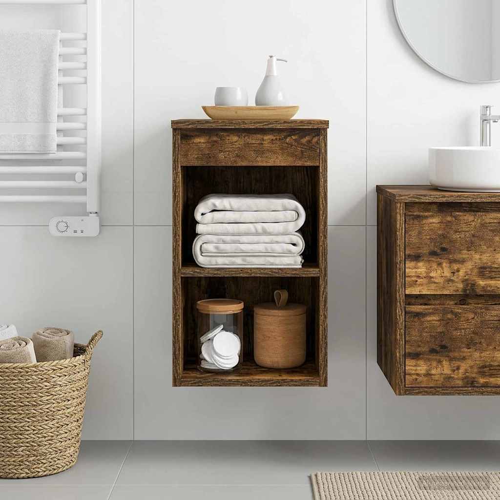 vidaXL Badkamerkast Tussenin Wit 30 x 35 x 50 cm Bewerkt hout