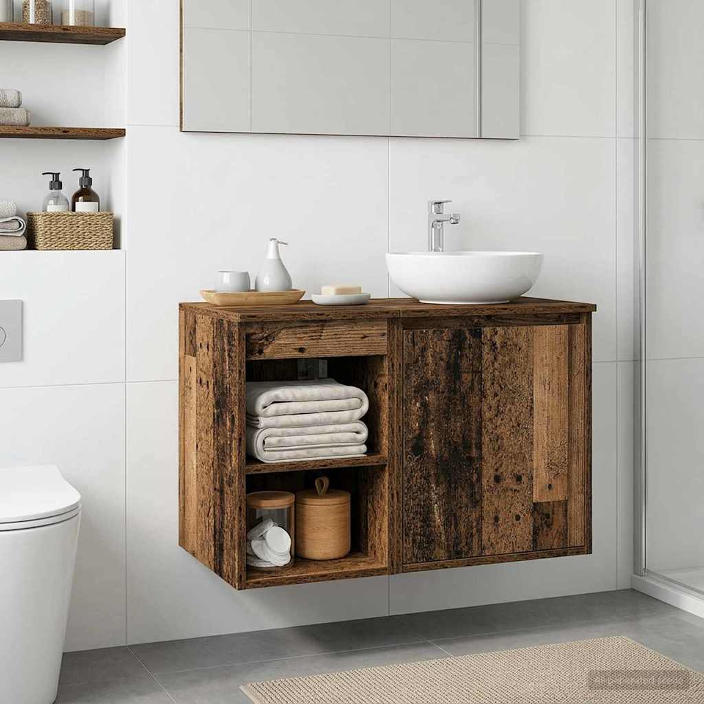 vidaXL Badkamerkast Tussenin Wit 30 x 35 x 50 cm Bewerkt hout
