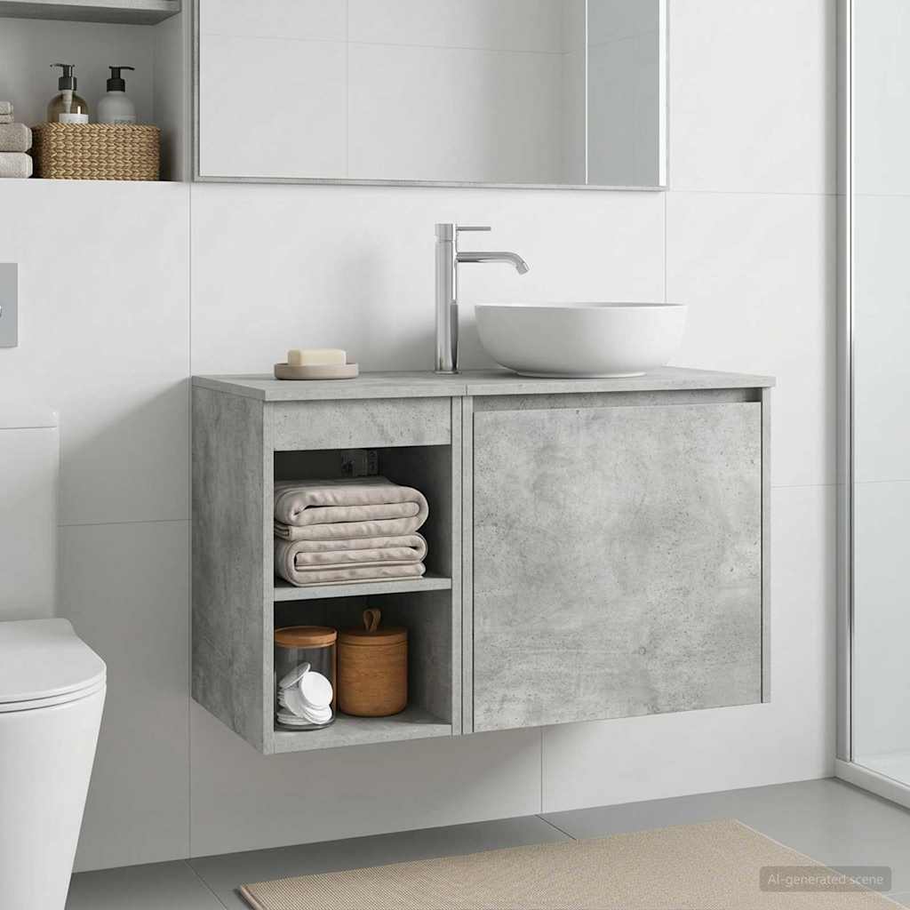 vidaXL Badkamerkast Tussenin Wit 30 x 35 x 50 cm Bewerkt hout