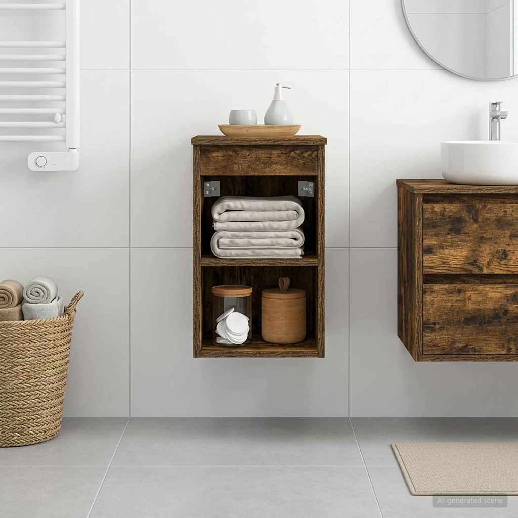 vidaXL Badkamerkast Tussenin Wit 30 x 35 x 50 cm Bewerkt hout