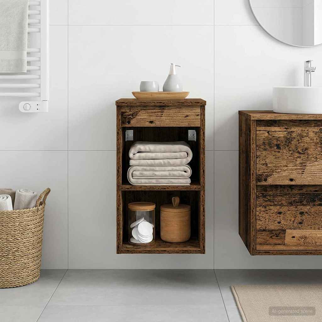 vidaXL Badkamerkast Tussenin Wit 30 x 35 x 50 cm Bewerkt hout