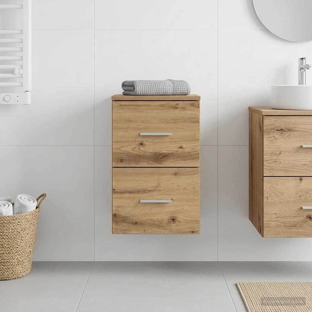 vidaXL Badkamerkast Tussenin Wit 30 x 35 x 50 cm Bewerkt hout