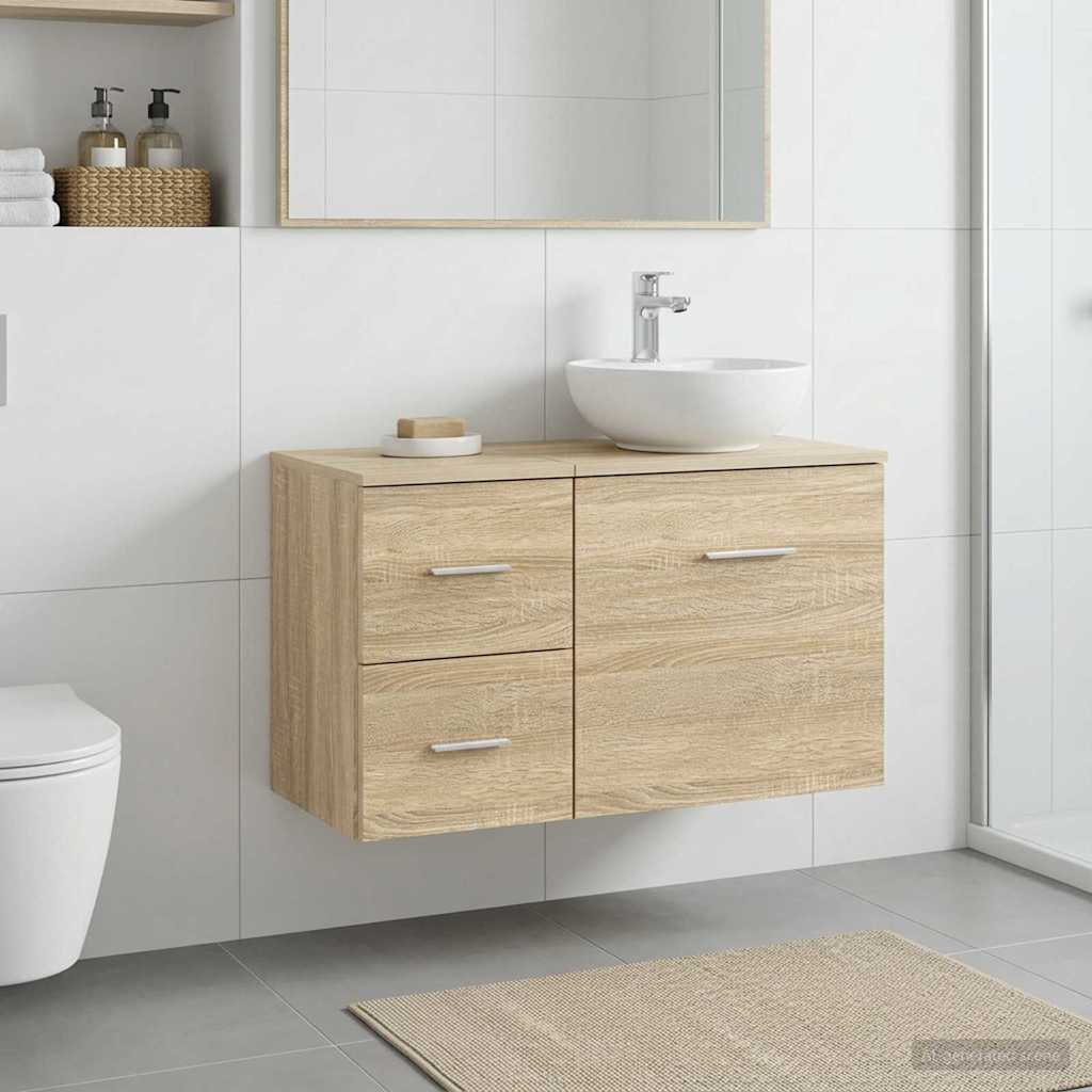 vidaXL Badkamerkast Tussenin Wit 30 x 35 x 50 cm Bewerkt hout